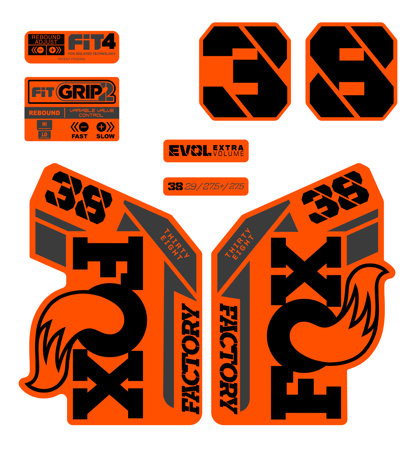 2021 FOX 38 FACTORY ORANGE